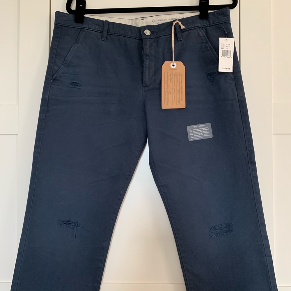 AG Adriano Goldschmied Ex-boyfriend Khaki Crop